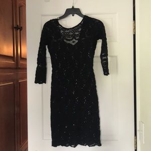 Black lace homecoming dress
